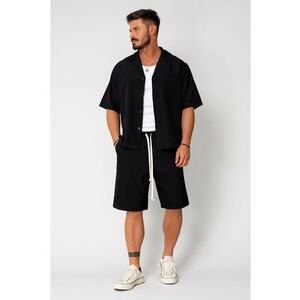 Set camasa maneca scurta si pantalon scurt Black II 16557 imagine