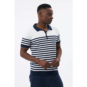 Tricou din amestec de bumbac cu guler polo imagine