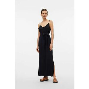 Rochie maxi cu croiala dreapta si cordon in talie imagine
