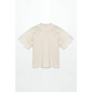 Bluza din bumbac cu maneci scurte imagine