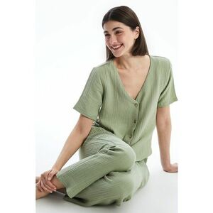 Pijama texturata cu nasturi imagine