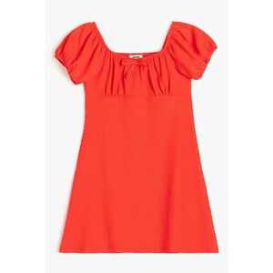 Rochie cu croiala in A si maneci bufante imagine