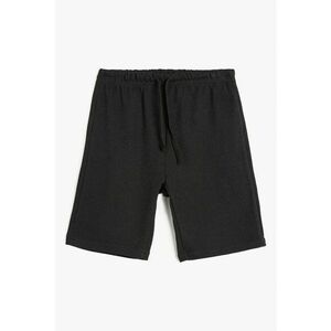 Pantaloni scurti din amestec de bumbac cu model uni imagine