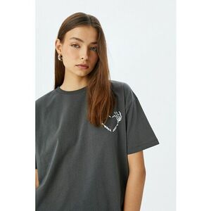 Tricou supradimensionat cu imprimeu pe partea din spate imagine