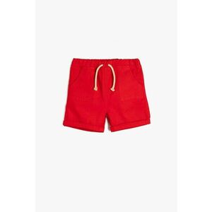 Pantaloni scurti cu snur si buzunare oblice imagine