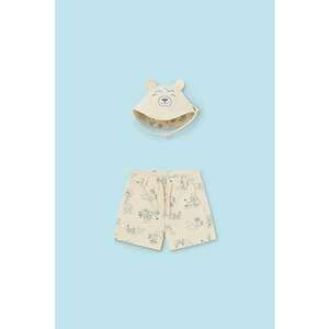 Set de pantaloni scurti chino si palaie bucket - Crem - Bleumarin - imagine