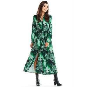 Lunga Rochie Floral Maneca lunga Print A324 imagine