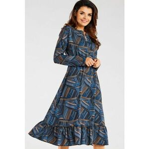 Midi Rochie Maneca lunga Print A468 imagine
