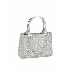 Geanta clutch argintie cu pietricele BK07 05 17325 imagine