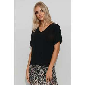 Bluza supradimensionata cu decolteu in V - imagine
