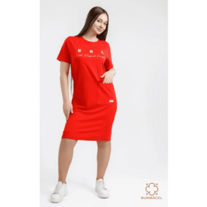 Rochie pentru femei cu imprimeu si maneca scurta imagine