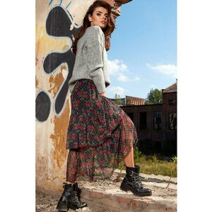 Fusta Midi Floral Casual A331 imagine