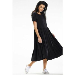 Midi Rochie Maneca scurta Viscoza Casual A639 imagine