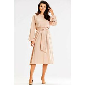 Midi Rochie Maneca lunga - Viscoza - Casual A602 imagine