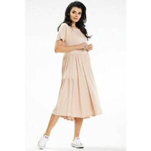Midi Rochie Maneca scurta Viscoza Casual A639 imagine