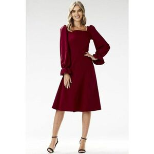 Midi Rochie Maneca lunga - Drept A695 imagine