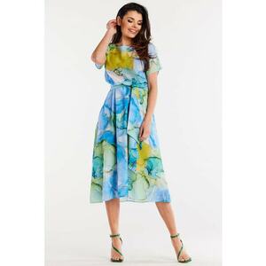 Midi Rochie Print Maneca scurta A510 imagine