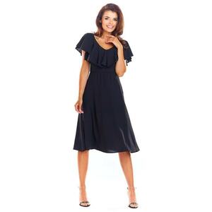 Midi Rochie Maneca scurta - Evazat A304 imagine