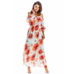 Rochie Floral Maneca trei sferturi A311 imagine