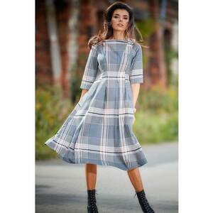 Midi Rochie Carouri Maneca trei sferturi A334 imagine