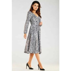 Midi Rochie print Maneca lunga A466 imagine