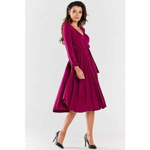 Midi Rochie Maneca lunga - Evazat - Viscoza A471 imagine