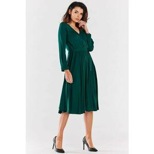 Midi Rochie Maneca lunga - Evazat - Viscoza A471 imagine