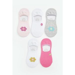 Set de sosete foarte scurte cu model floral - 5 Perechi imagine