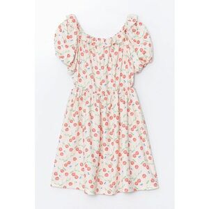 Rochie cu model - croiala in A si maneci bufante imagine