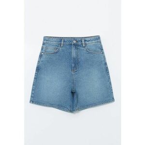 Blugi scurti slim fit cu talie inalta imagine