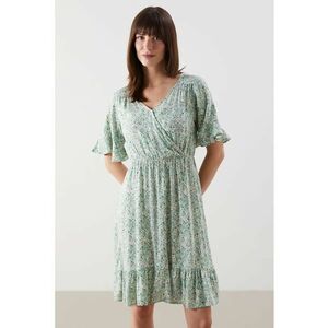 Rochie cu volane si model floral imagine