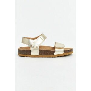 Sandale cu velcro si aspect metalizat imagine