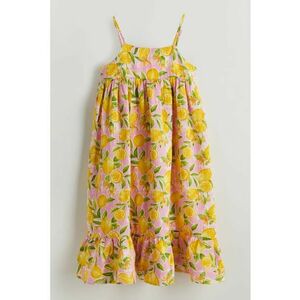 Rochie cu model si terminatie cu volane imagine