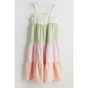 Rochie de bumbac fara maneci cu volane imagine