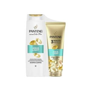 Sampon Pro-V Aqualight - 400 ml + Balsam de par 3 Minute Miracle pentru par fin - 220 ml imagine