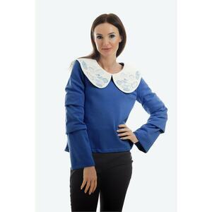 Bluza de bumbac cu guler Baby Doll imagine