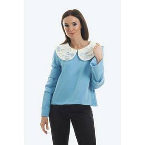Bluza de bumbac cu guler Baby Doll imagine