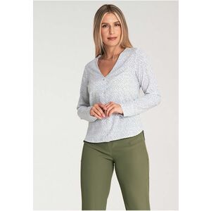 Bluza dama - Poliester/Elastan - Eleganta - Alb/Negru imagine