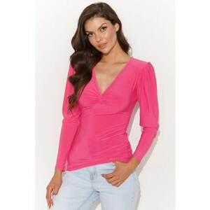 Bluza slim fit cu decolteu in V si detaliu rasucit imagine