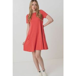 Rochie mini evazata cu buzunare laterale imagine