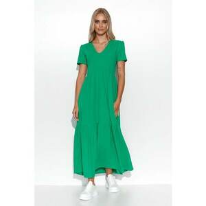 Rochie maxi cu decolteu in V si fronseuri imagine
