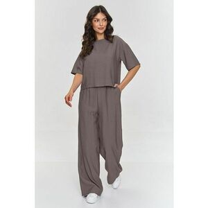 Set de tricou si pantaloni cu croiala larga imagine