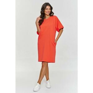 Rochie-tricou lejera - cu maneci medii si buzunare imagine