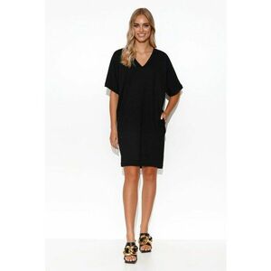 Rochie mini tip tricou cu decolteu in V si buzunare laterale imagine