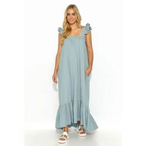 Rochie maxi - cu croiala lejera si volane imagine
