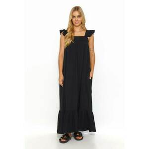 Rochie maxi cu garnituri cu volane imagine