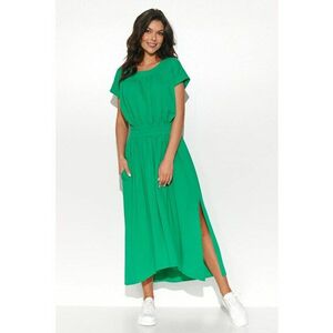 Rochie evazata cu crapatura laterala si buzunare - imagine