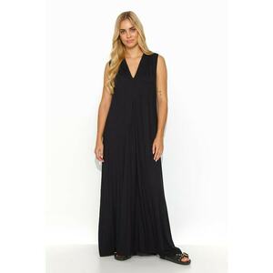 Rochie maxi larga cu decolteu in V imagine