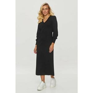 Rochie midi dreapta cu decolteu in V imagine