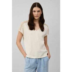 Tricou cu broderie cu decolteu in V imagine